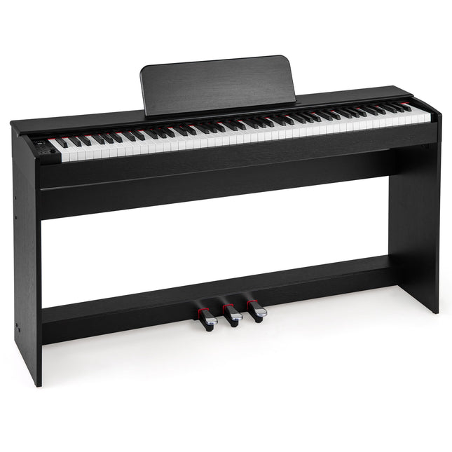 88-Key Digital Piano, Hammer-Action Weighted, 3-Pedal Stand