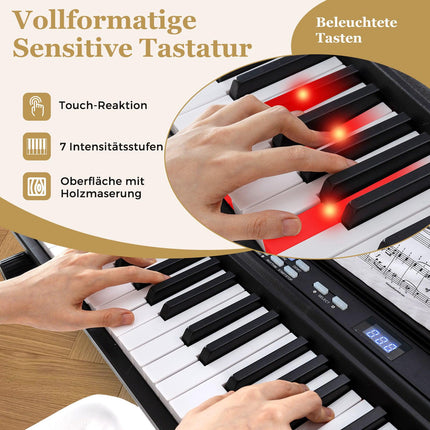 88-Key Digital Piano with Adjustable Stand & Bench