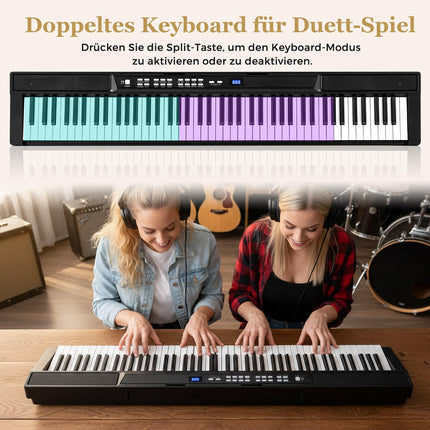 88-Key Digital Piano with Adjustable Stand & Bench