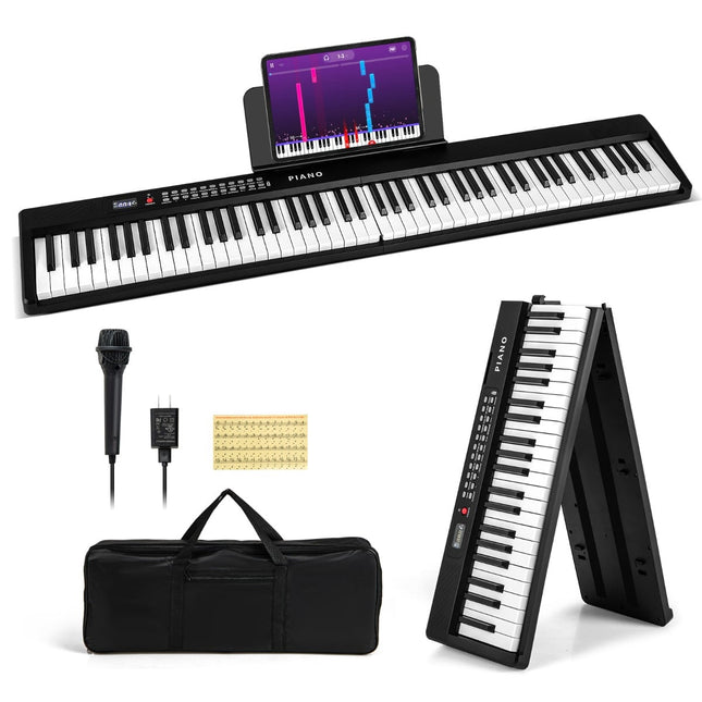 88-Key Foldable Digital Piano with 1000 Rhythms & Tones