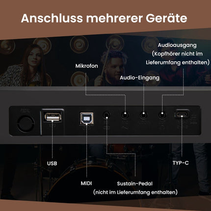 88-Key Foldable Digital Piano with 1000 Rhythms & Tones