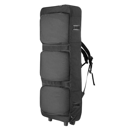 88-Key Rolling Keyboard Case, Padded, 3 Pockets, Wheels