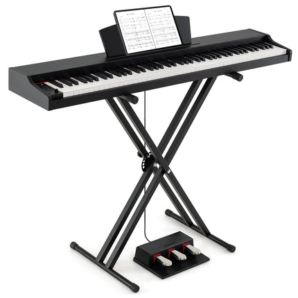 88-Key Semi-Weighted Digital Piano, Stand and Pedals