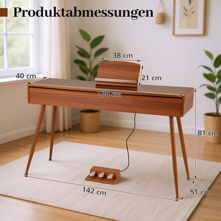 88-Key Weighted Digital Piano with Dual Keyboard Mode