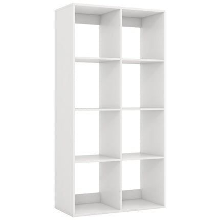 8-Cube Bookshelf with Back Rail & Anti-Tip Kit, White