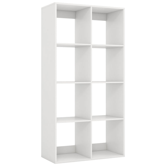 8-Cube Bookshelf with Back Rail & Anti-Tip Kit, White