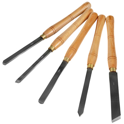8-Piece HSS Woodturning Chisel Set, Case Included