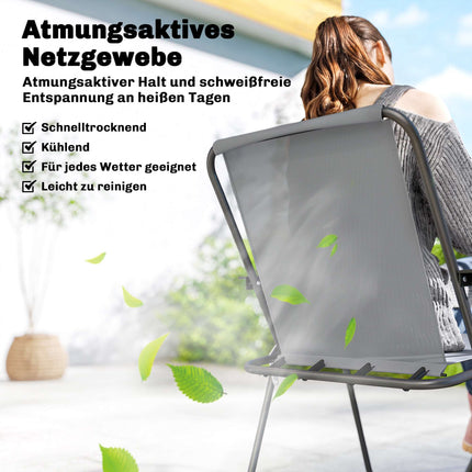 8-Piece Outdoor Dining Set with Umbrella, Foldable Chairs