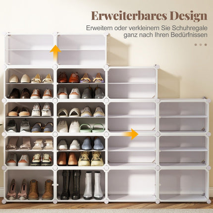 8-Tier Shoe Rack with Adjustable Shelves for 32 Pairs