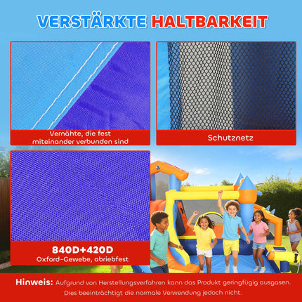 8-in-1 Bounce House with Slide, Pool, Climbing Wall