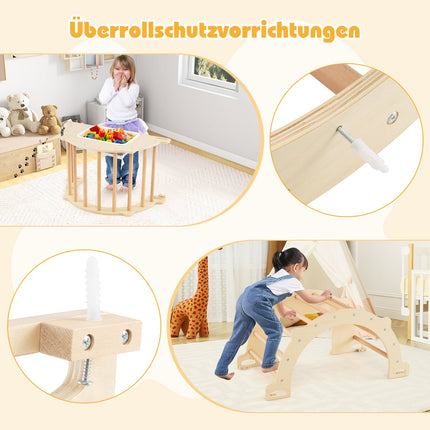 8-in-1 Climbing Arch with Storage Box, 80 x 47 x 41 cm
