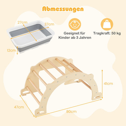 8-in-1 Climbing Arch with Storage Box, 80 x 47 x 41 cm