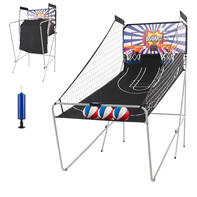 8-in-1 Foldable Electronic Basketball Arcade Game