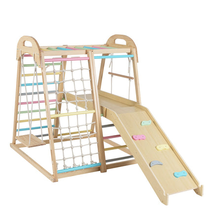 8-in-1 Wooden Montessori Climbing Set for Kids