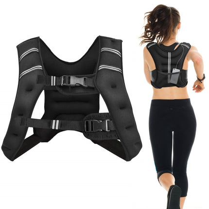 8 kg Weight Vest, Neoprene, Adjustable, Reflective Pocket