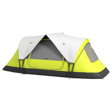 8-person tunnel tent, 2 rooms, windproof, water-repellent