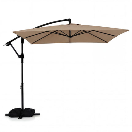 8x8 Ft Offset Cantilever Patio Umbrella, 360 Rotation