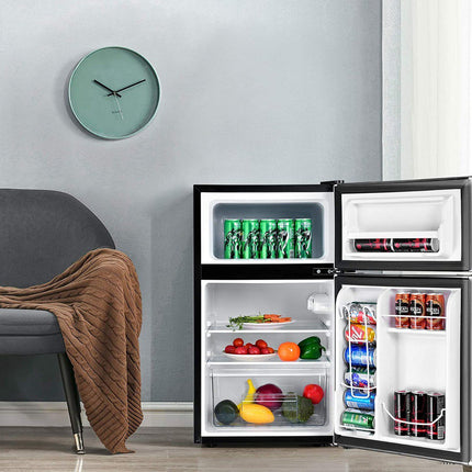 90L Compact Fridge Freezer, 27L Freezer, 2-Door