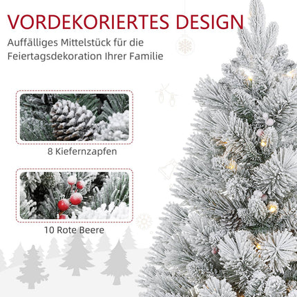 Artificial Christmas trees, 90 cm, 100 LED lights, set of 2