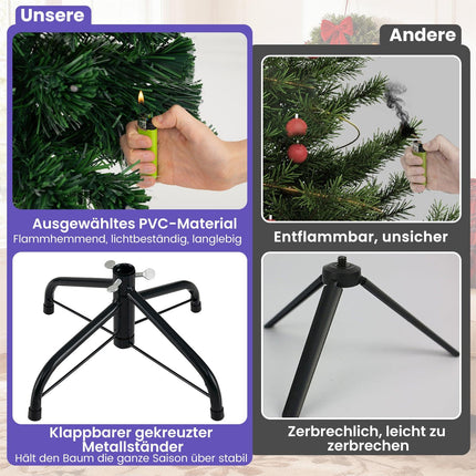 93 cm Pre-Lit Fiber Optic Christmas Tree – 96 LEDs