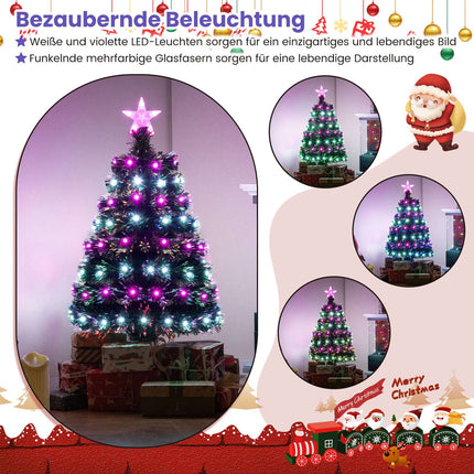 93 cm Pre-Lit Fiber Optic Christmas Tree – 96 LEDs