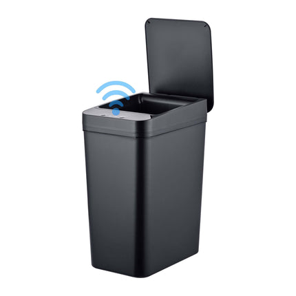 9L Black Plastic Sensor Bin for Kitchen