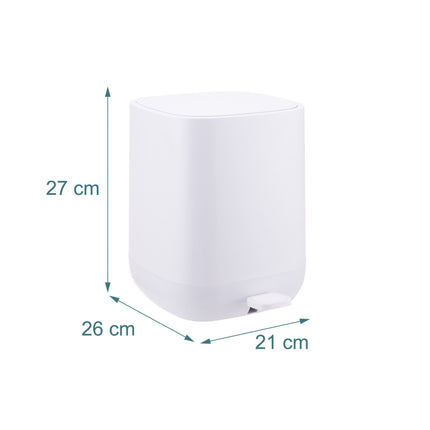 9L Square Pedal Bin – Plastic, Soft-Close Lid