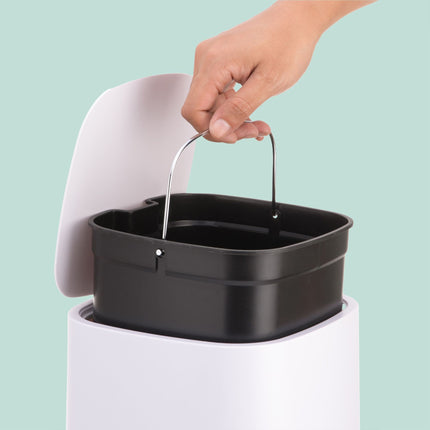9L Square Pedal Bin – Plastic, Soft-Close Lid