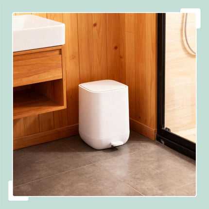 9L Square Pedal Bin – Plastic, Soft-Close Lid