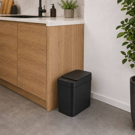 9L White Plastic Sensor Kitchen Bin