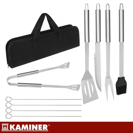 9-Piece Stainless Steel Grill Tool Set with Case