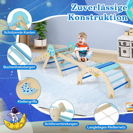9-in-1 Montessori Climbing Set with Slide & Ladder
