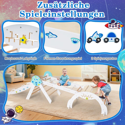 9-in-1 Montessori Climbing Set with Slide & Ramp