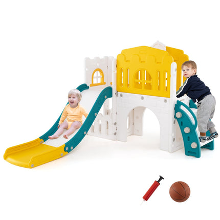 9-in-1 Toddler Slide Set with Basketball Hoop & Tunnel