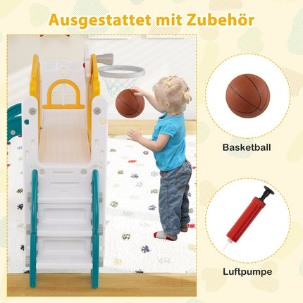 9-in-1 Toddler Slide Set with Basketball Hoop & Tunnel