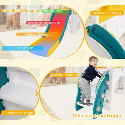 9-in-1 Toddler Slide Set with Basketball Hoop & Tunnel