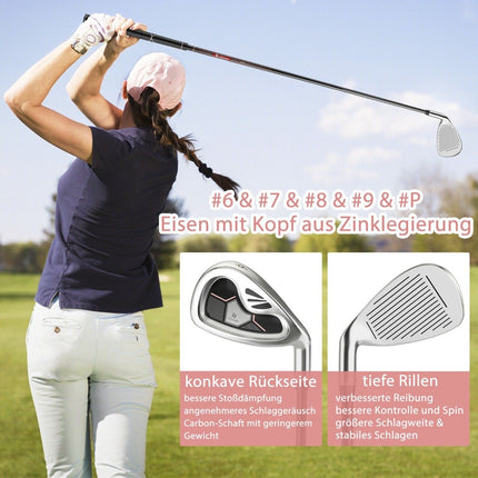 9-piece complete golf club set for right-handed women with head covers