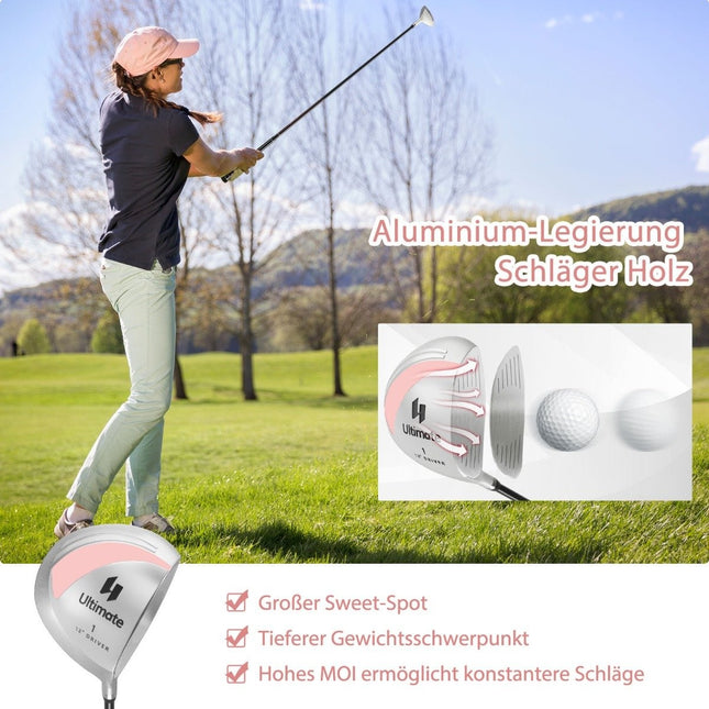 9-piece complete golf club set for right-handed women with head covers