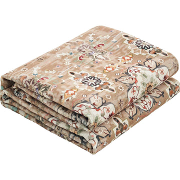 9x12 Washable Area Rug – Non-Slip Vintage, Brown Green