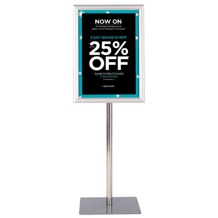 A3 Freestanding Poster Stand – Rotating, 78.5–123 cm