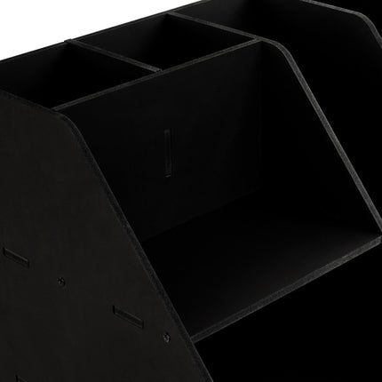 A4 Desk Organizer with Compartments – Black MDF