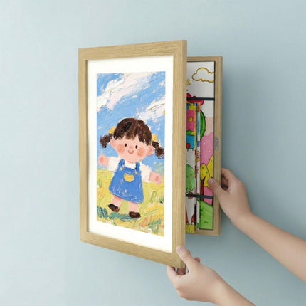 A4 Kids Art Frame, Magnetic Front, Stores Multiple Drawings