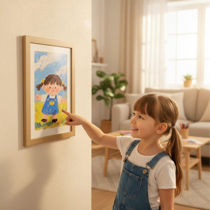 A4 Kids Art Frame, Magnetic Front, Stores Multiple Drawings