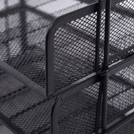 A4 Letter Tray Organizer, Metal Mesh, 4 Compartments