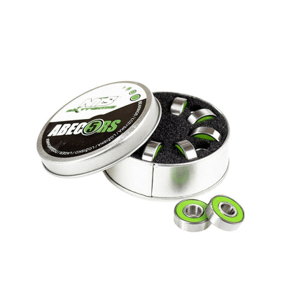 ABEC-5 RS Green Carbon Bearings, 8-Pack, Metal Case