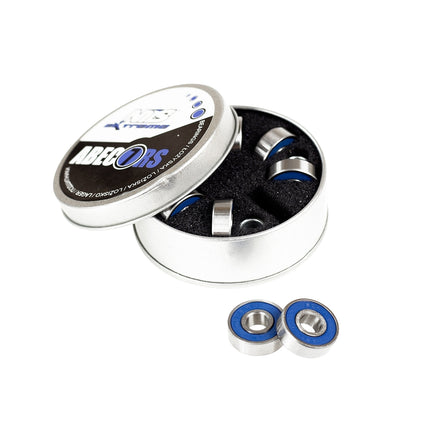 ABEC-7 RS Blue Carbon Bearings, 8-Pack, Metal Case