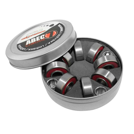 ABEC7 Red Chrome Bearings, 8 Pcs