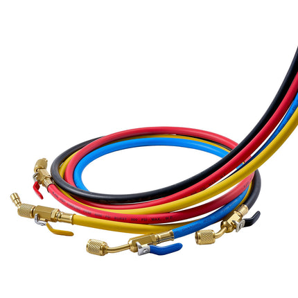 AC Manifold Gauge Set, 4-Way, 1.5 m Hoses, R12-R410A