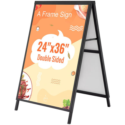A-Frame Sidewalk Sign 24x36, Steel Double-Sided Frame