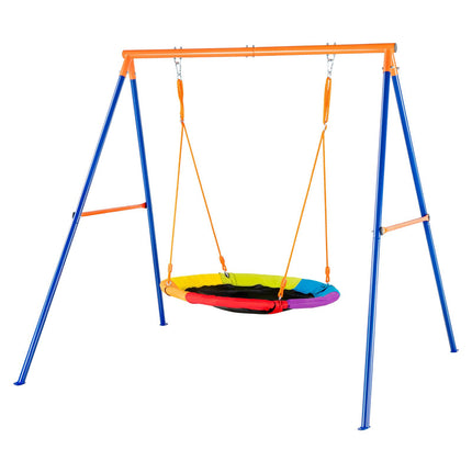 A-Frame Swing Set, 40 in Saucer Seat, 440 lb Capacity